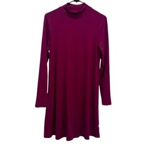 GAP Maroon Mock Turtleneck Long Sleeve Shirt Dress Women’s Large